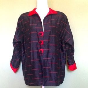 Black and red reversible jacket